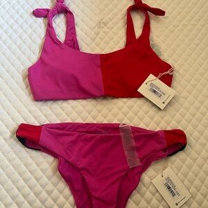 Carve Designs Fuchsia and Hot Red Bikini